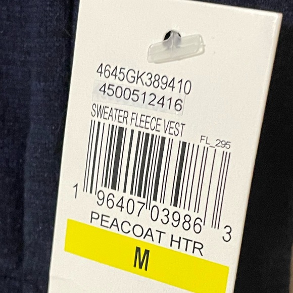 IZOD Sweater Fleece Vest Peacoat Heather-Medium-Men’s - Picture 6 of 6